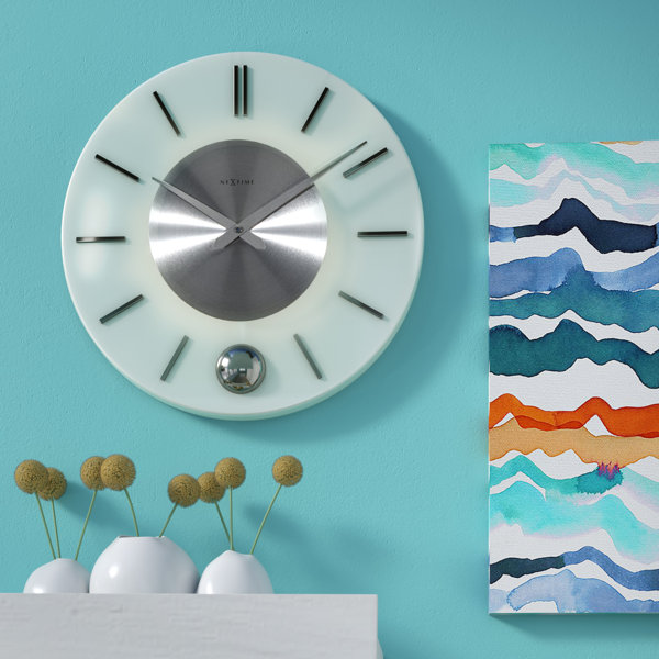 Ivy Bronx Glass Wall Clock & Reviews Wayfair